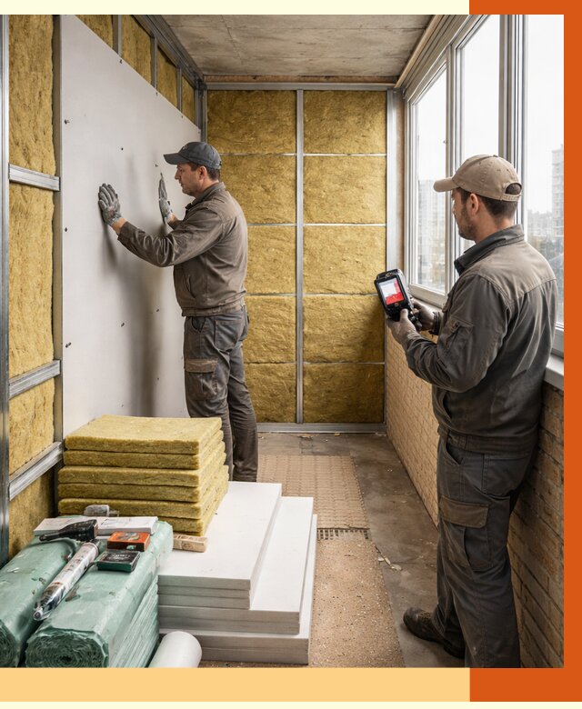 Утепление балкона в Ульяновске от 4628 руб. под ключ | ТепломастерУлн